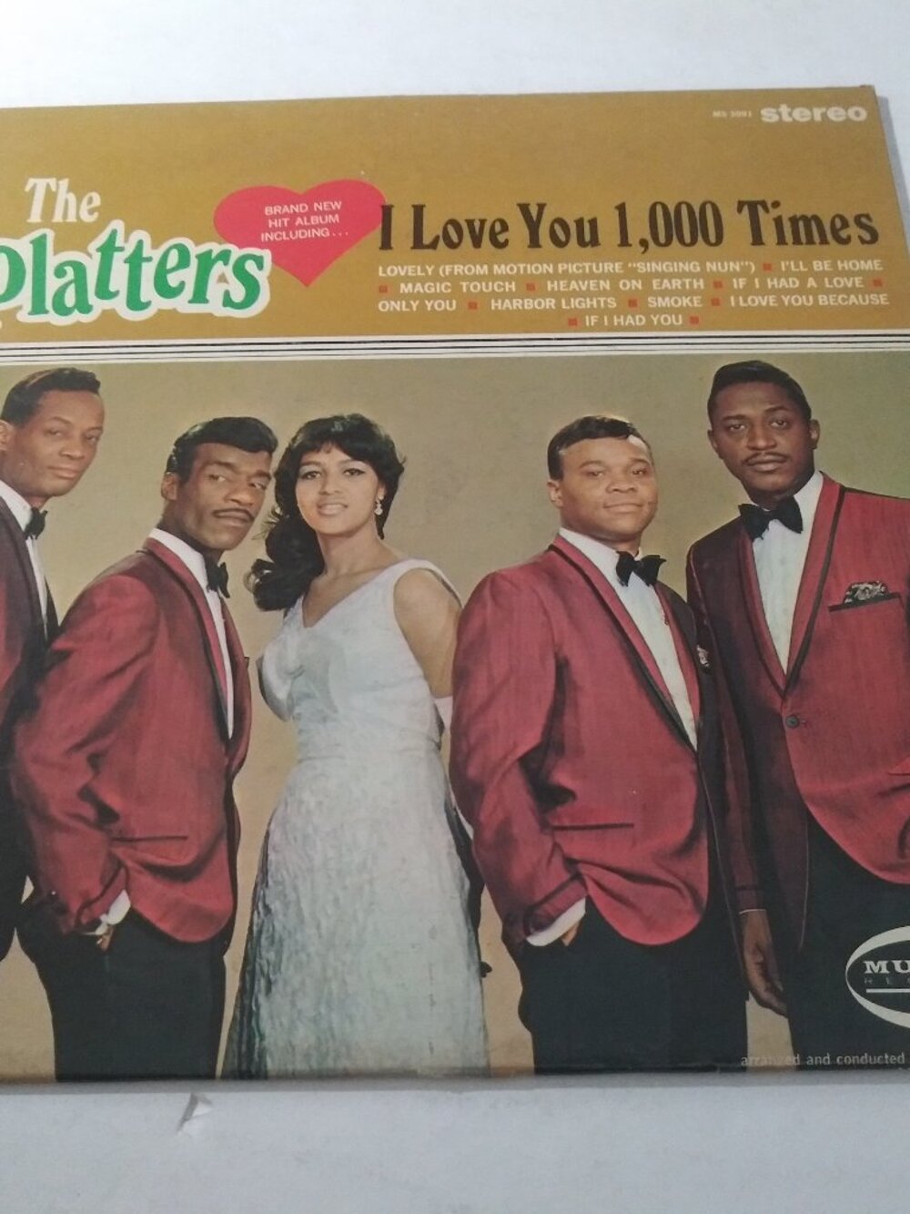 The Platters - I Love You 1,000 Times VG+ Original Stereo Musicor LP Record 1966